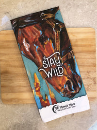 Stay Wild – Bucking Horse Tea Towel
