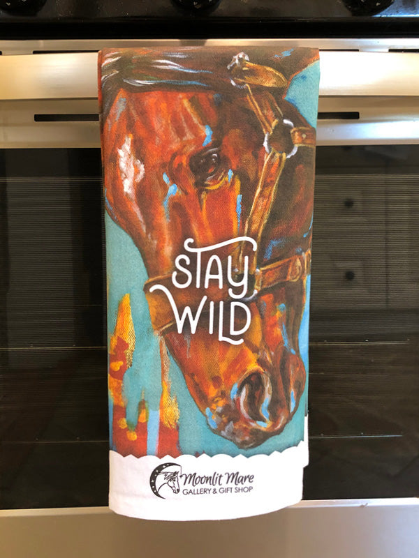 Stay Wild – Bucking Horse Tea Towel