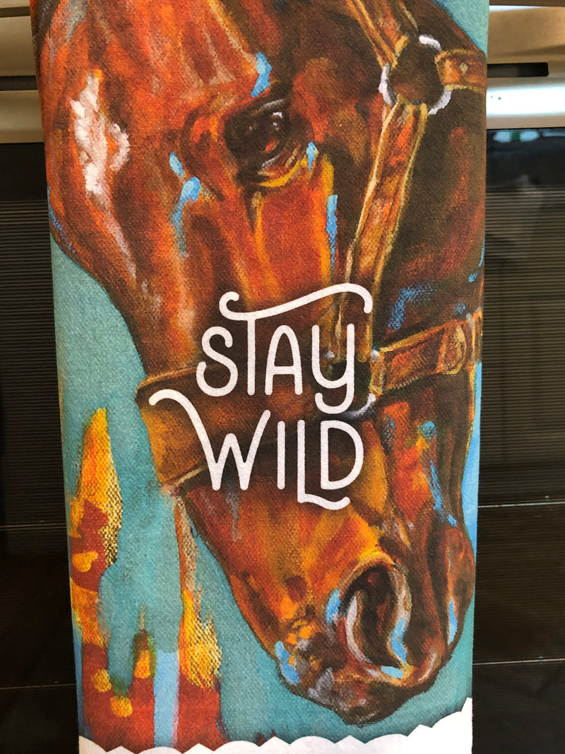 Stay Wild – Bucking Horse Tea Towel