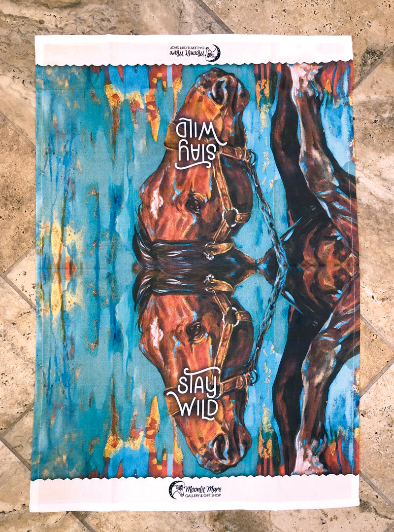 Stay Wild – Bucking Horse Tea Towel